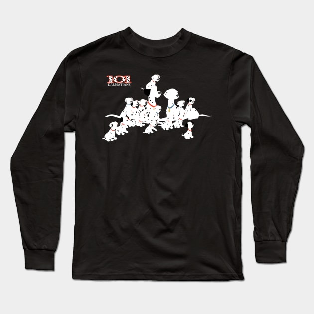 101 Dalmatians Long Sleeve T-Shirt by Kaztiel